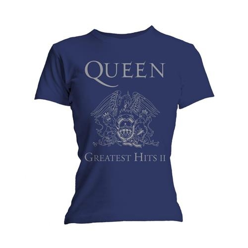 Queen Ladies Tee: Greatest Hits II (Skinny Fit) (Small)