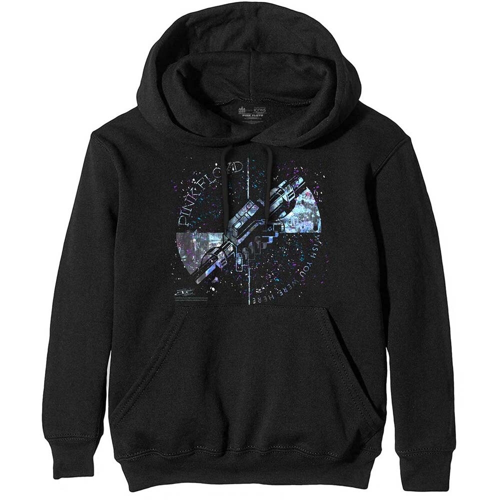 Pink Floyd Unisex Pullover Hoodie: Machine Greeting Blue (Small)