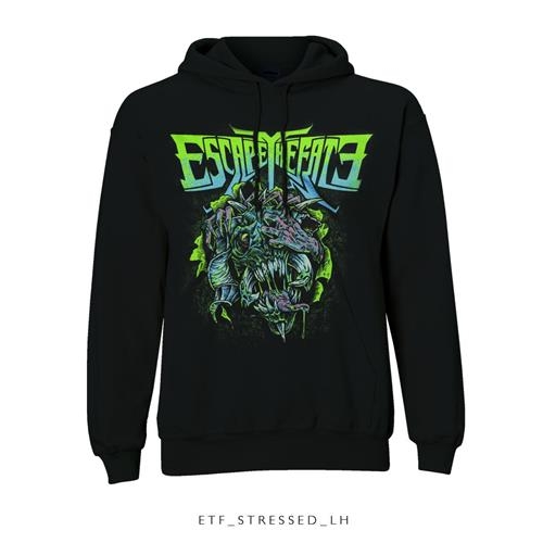 Escape The Fate Unisex Pullover Hoodie: Stressed (X-Large)
