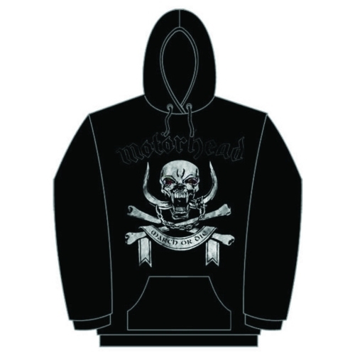 Motorhead Unisex Pullover Hoodie: March or Die (Medium)