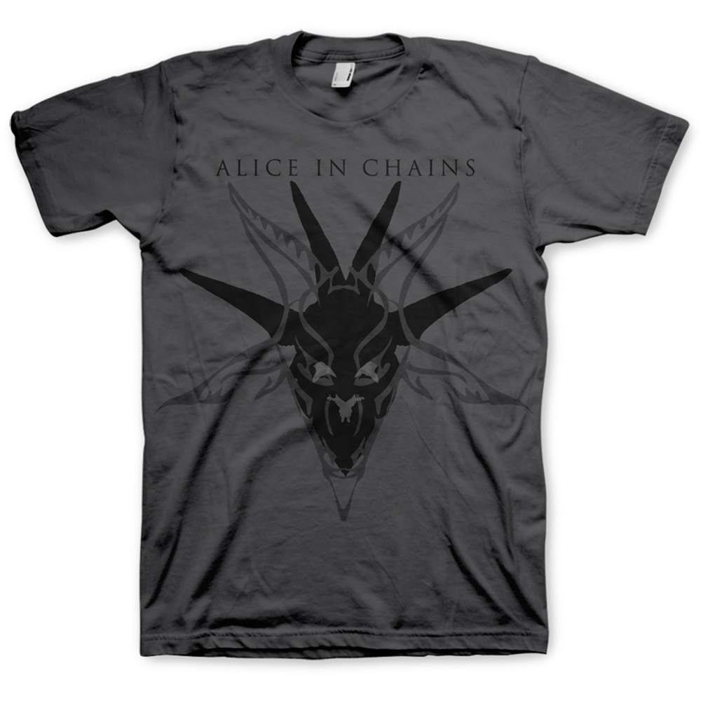 Alice In Chains Unisex T-Shirt: Black Skull (Large)