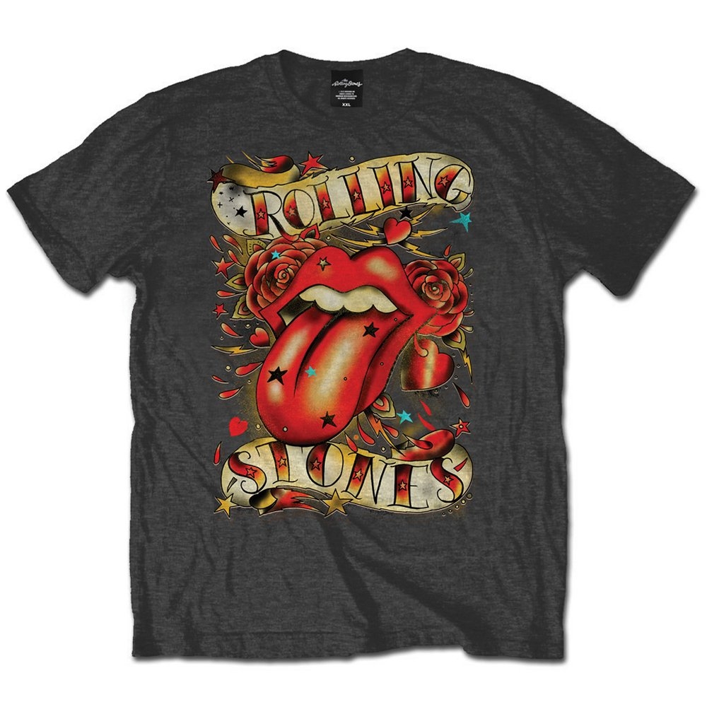 The Rolling Stones Unisex T-Shirt: Tongues & Stars (Medium)