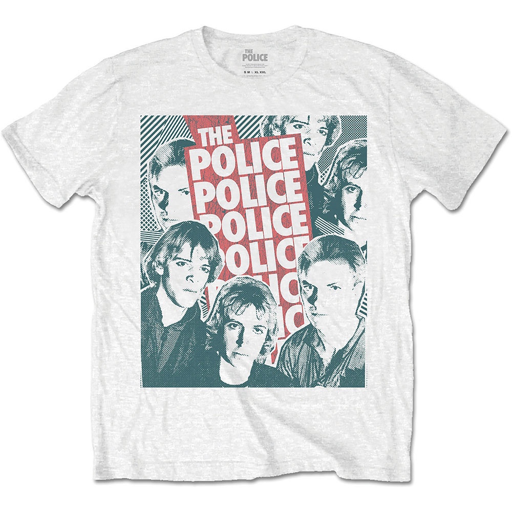 The Police Unisex T-Shirt: Half-tone Faces (X-Large)