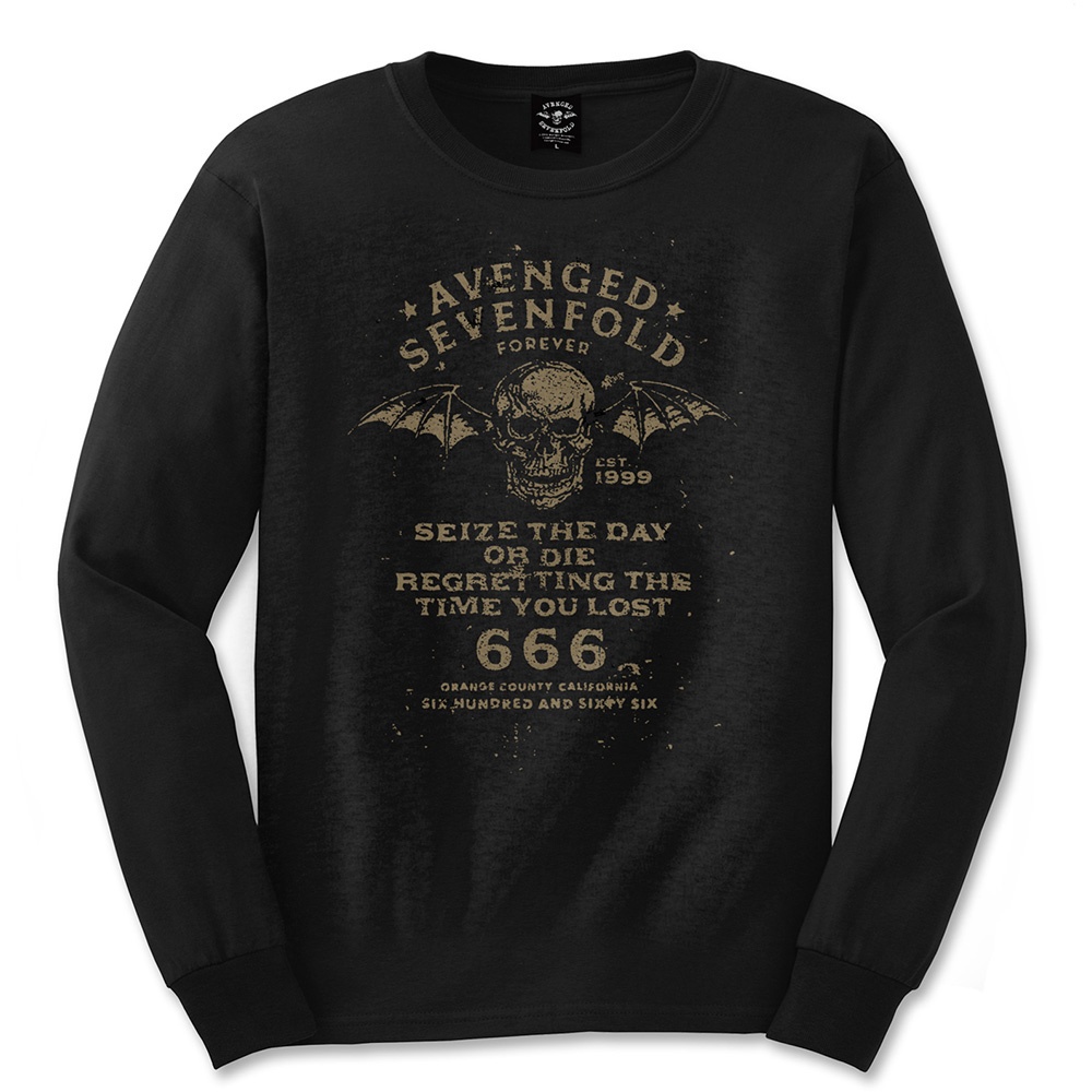 Avenged Sevenfold Unisex Long Sleeved T-Shirt: Seize the Day (X-Large)