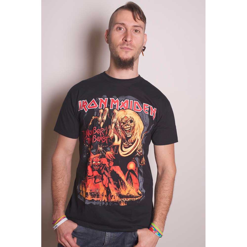 Iron Maiden Unisex T-Shirt: Number of the Beast Graphic (Small)