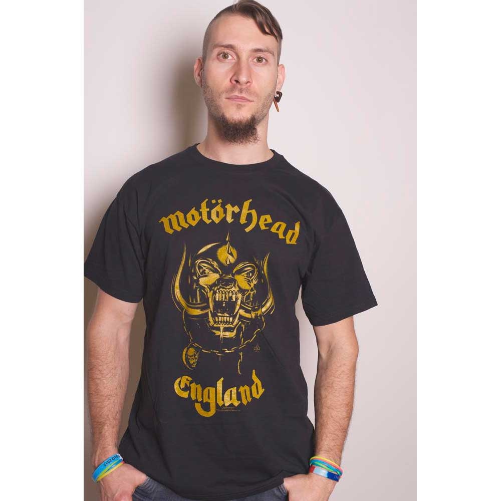 Motorhead Unisex T-Shirt: England Classic Gold (Small)