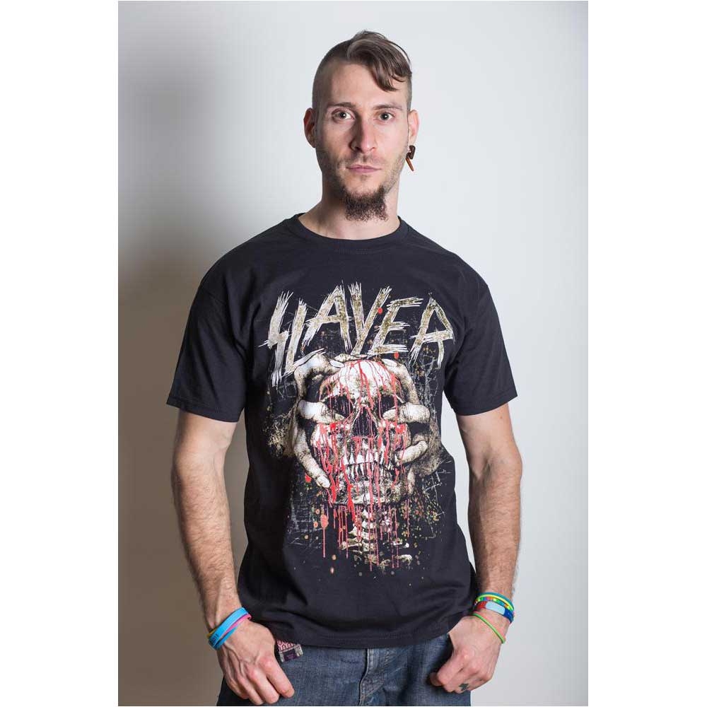 Slayer Unisex T-Shirt: Skull Clench (Small)