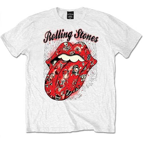 The Rolling Stones Unisex T-Shirt: Tattoo Flash (Small)
