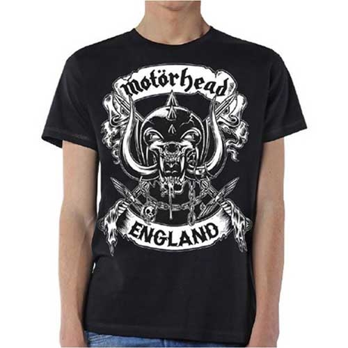 Motorhead Unisex T-Shirt: Crossed Swords England Crest (Small)