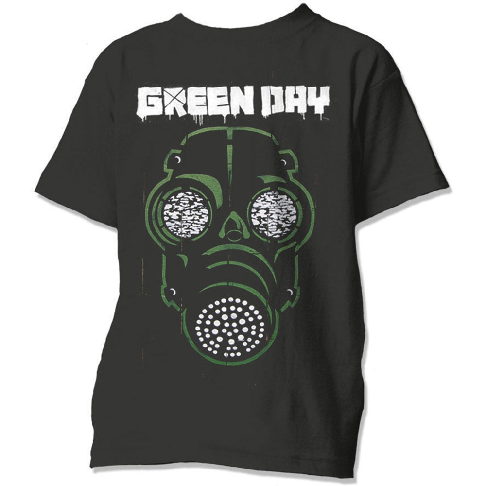 Green Day Unisex T-Shirt: Green Mask (Medium)