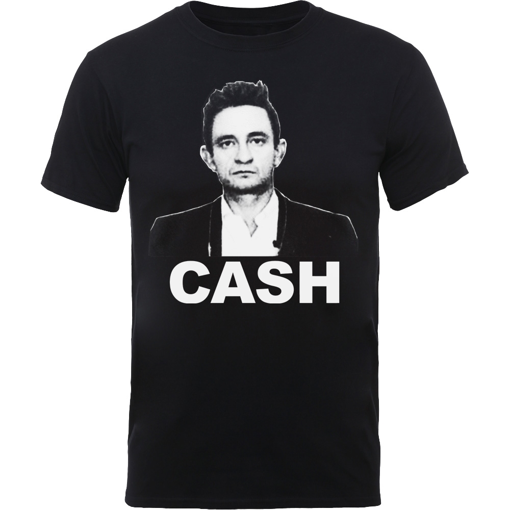 Johnny Cash Unisex T-Shirt: Straight Stare (Medium)