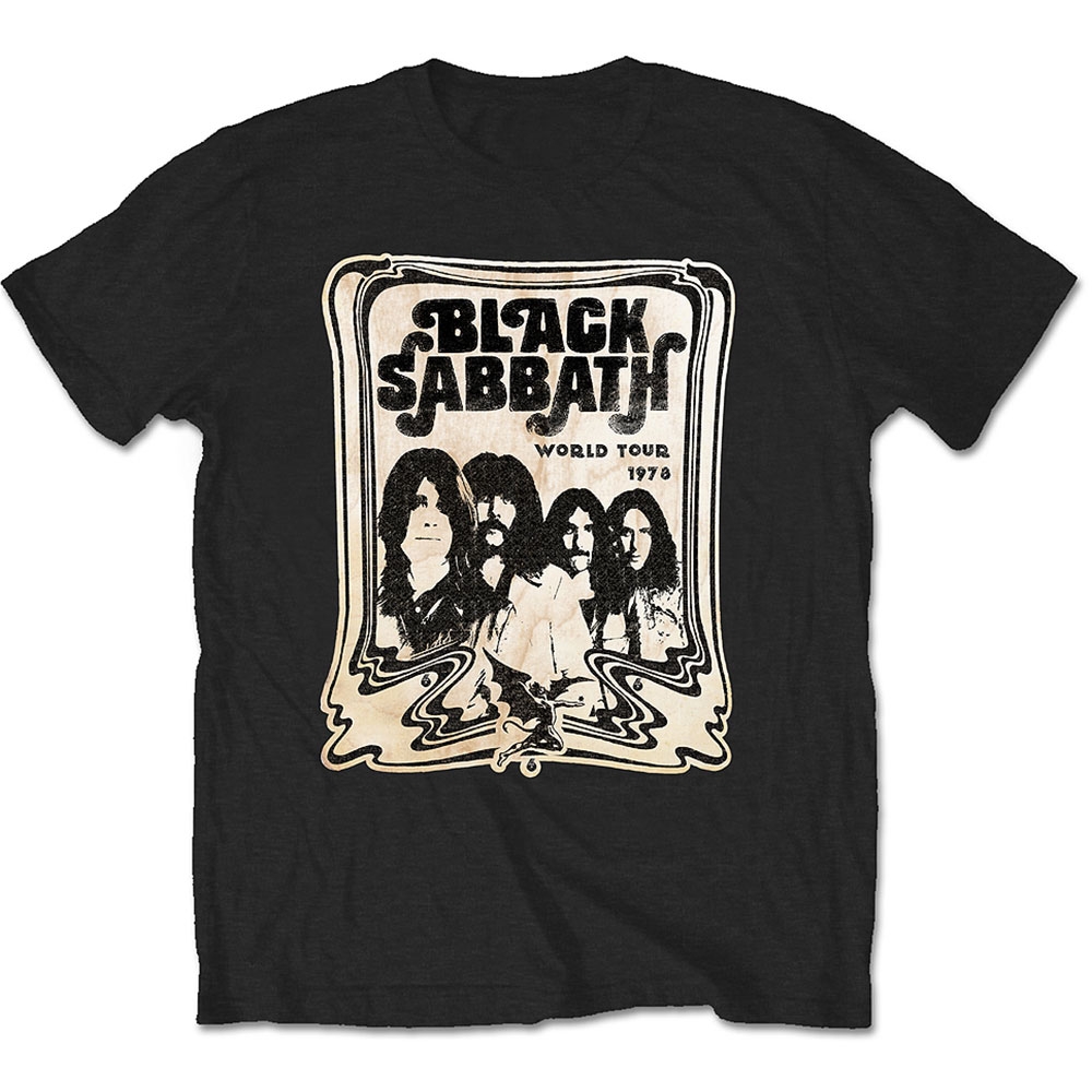 Black Sabbath Unisex T-Shirt: World Tour 1978 (Large)