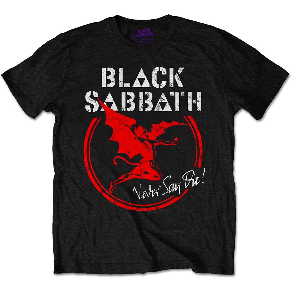 Black Sabbath Unisex T-Shirt: Archangel Never Say Die (Large)