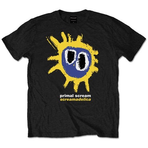 Primal Scream Unisex T-Shirt: Screamadelica Yellow (Large)