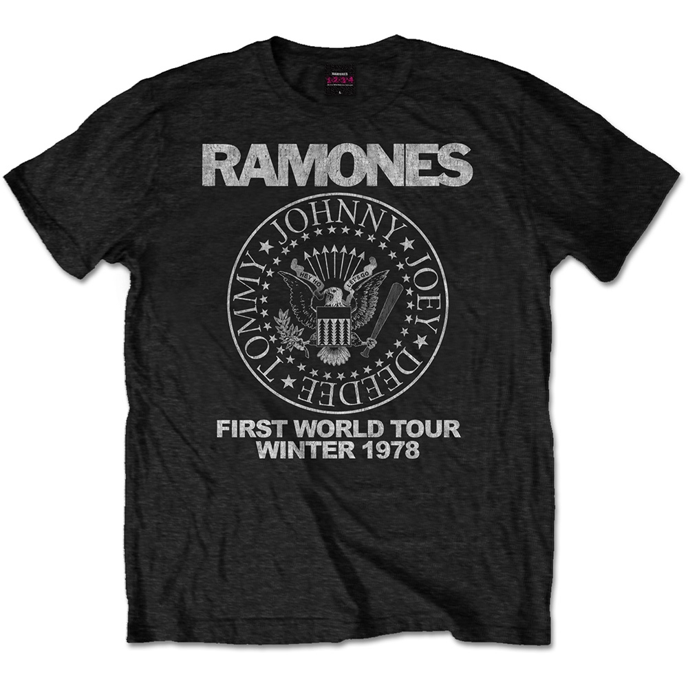 Ramones Unisex T-Shirt: First World Tour 1978 (Large)