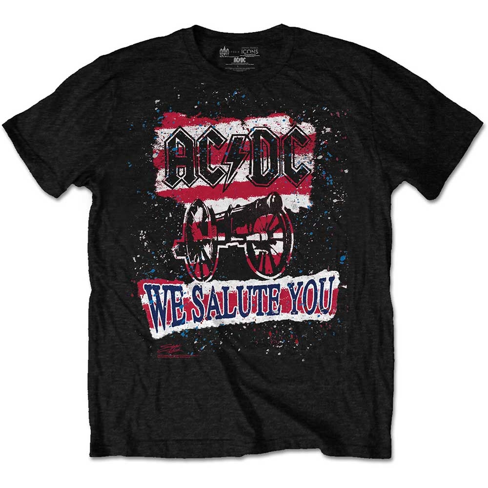 AC/DC Unisex T-Shirt: We Salute You Stripe (XX-Large)