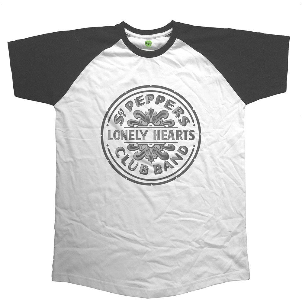 The Beatles Unisex Raglan T-Shirt: Sgt Pepper Drum (Large)