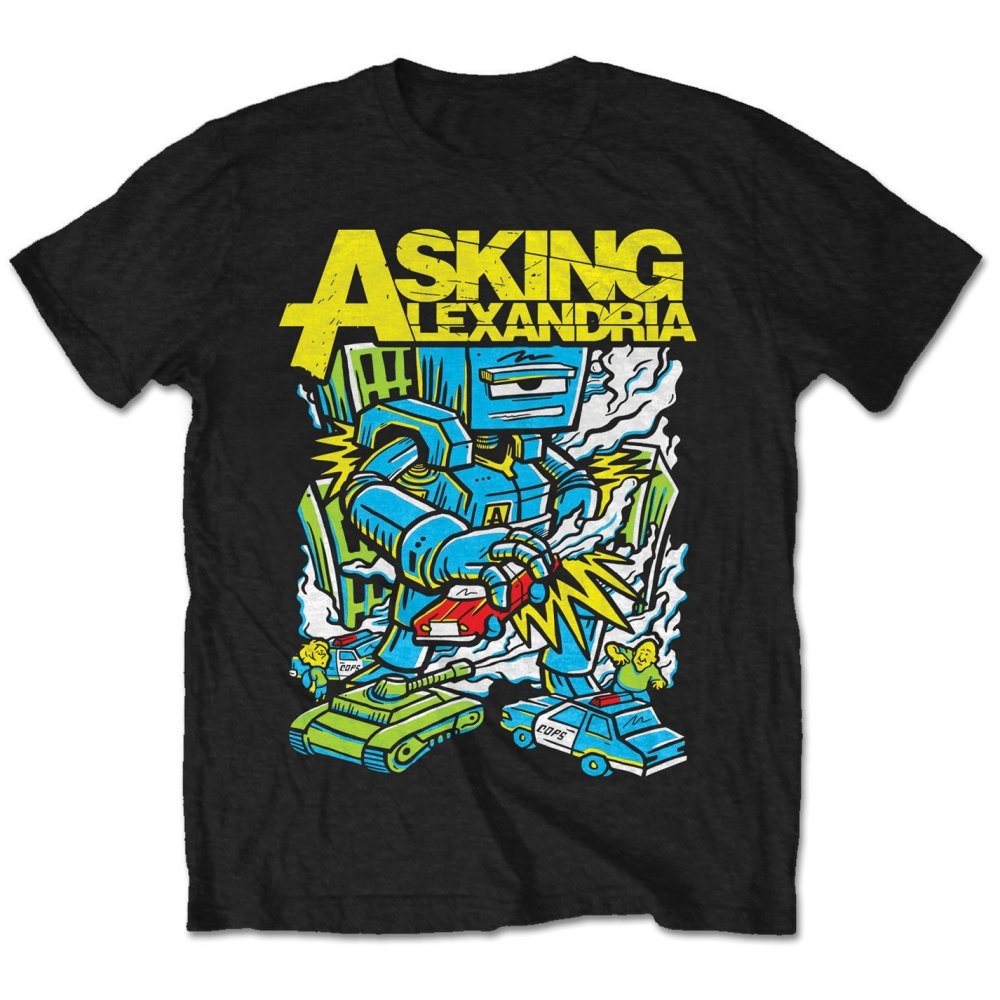 Asking Alexandria Unisex T-Shirt: Killer Robot (Retail Pack) (Small)