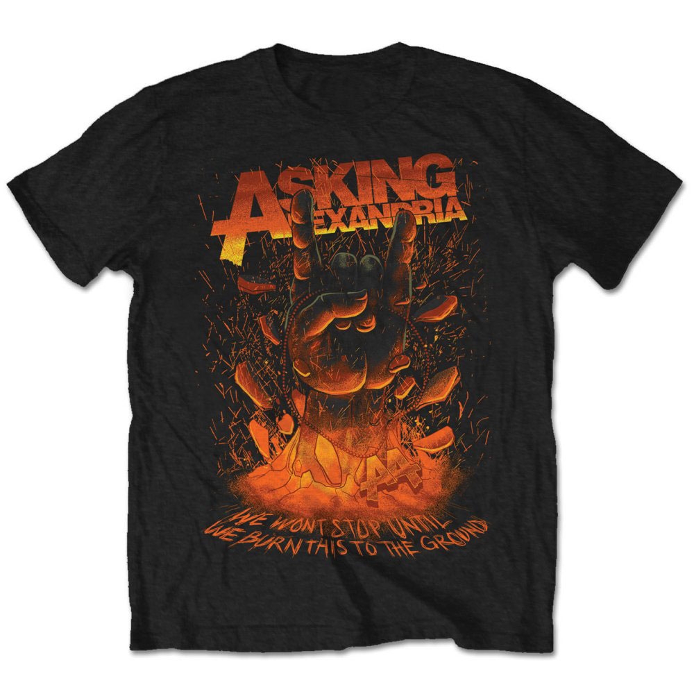 Asking Alexandria Unisex T-Shirt: Metal Hand (Retail Pack) (XX-Large)
