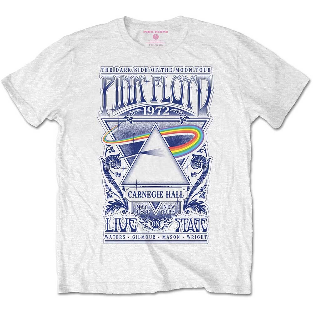 Pink Floyd Unisex T-Shirt: Carnegie Hall Poster (X-Large)