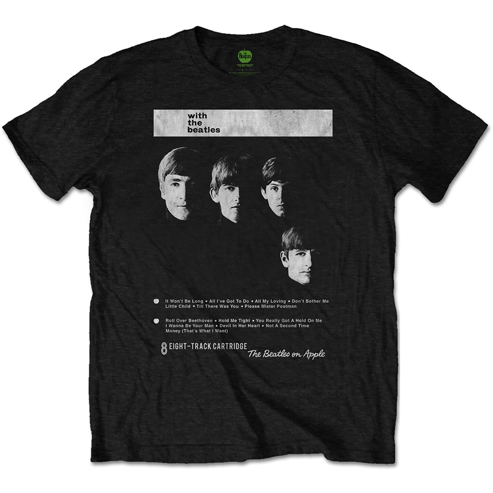 The Beatles Unisex T-Shirt: With The Beatles 8 Track (Small)