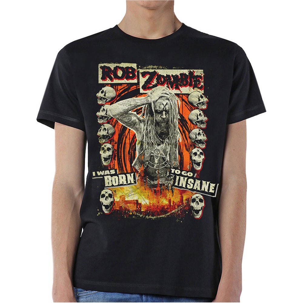 Rob Zombie Unisex T-Shirt: Born to Go Insane (Small)