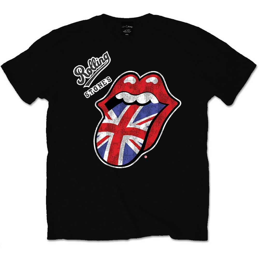 The Rolling Stones Unisex T-Shirt: Vintage British Tongue (Small)