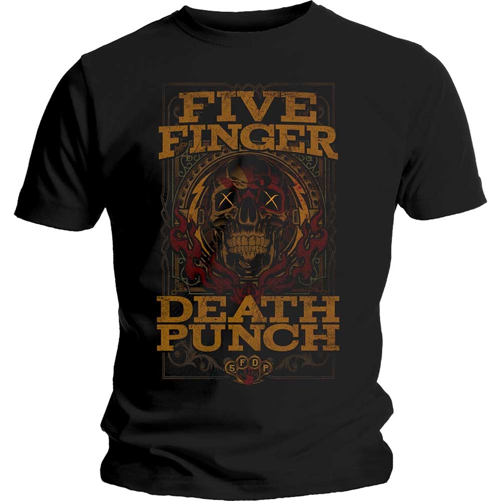 Five Finger Death Punch Unisex T-Shirt: Wanted (Small)