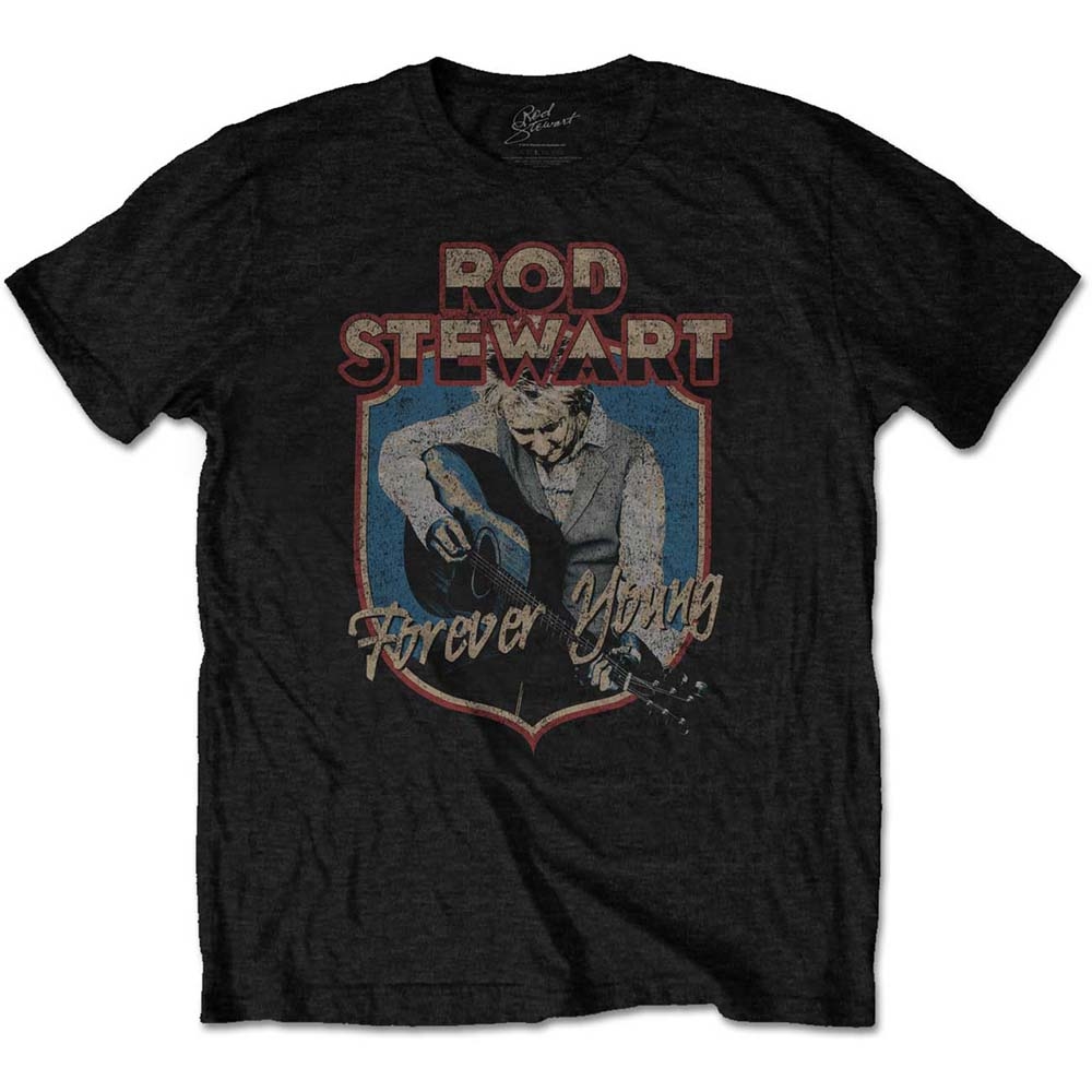 Rod Stewart Unisex T-Shirt: Forever Crest (Small)