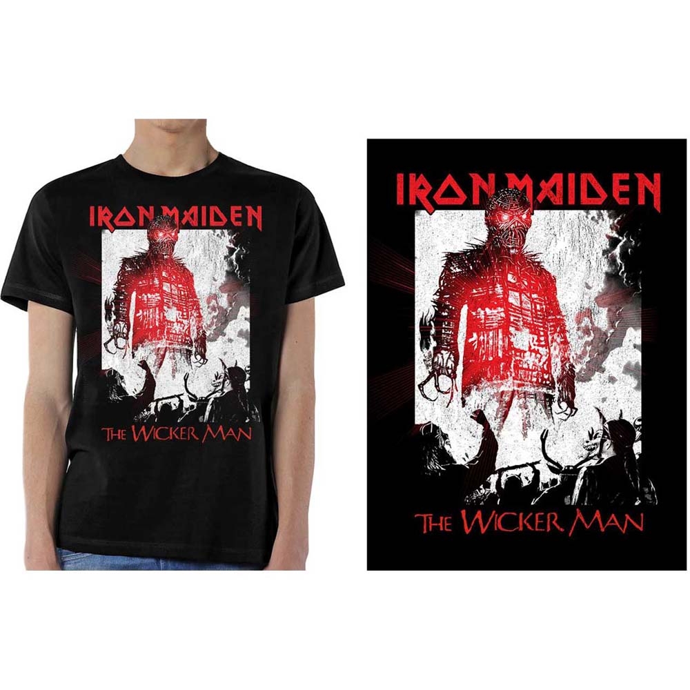 Iron Maiden Unisex T-Shirt: The Wicker Man Smoke (Small)