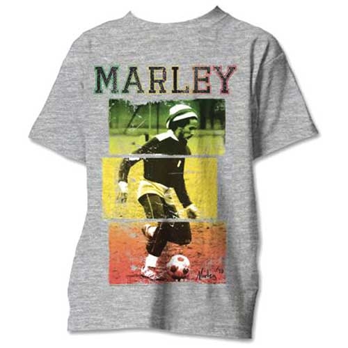 Bob Marley Unisex T-Shirt: Football Text (Medium)