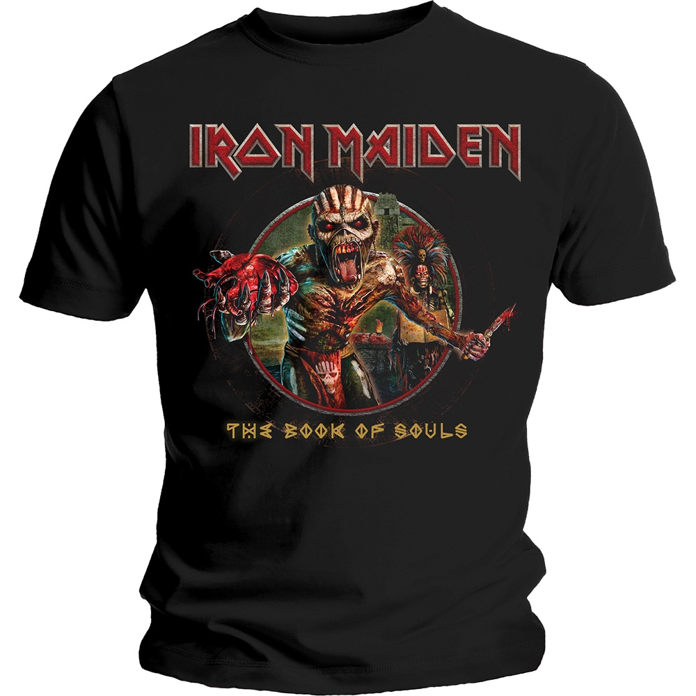 Iron Maiden Unisex T-Shirt: Book of Souls Eddie Circle (Medium)