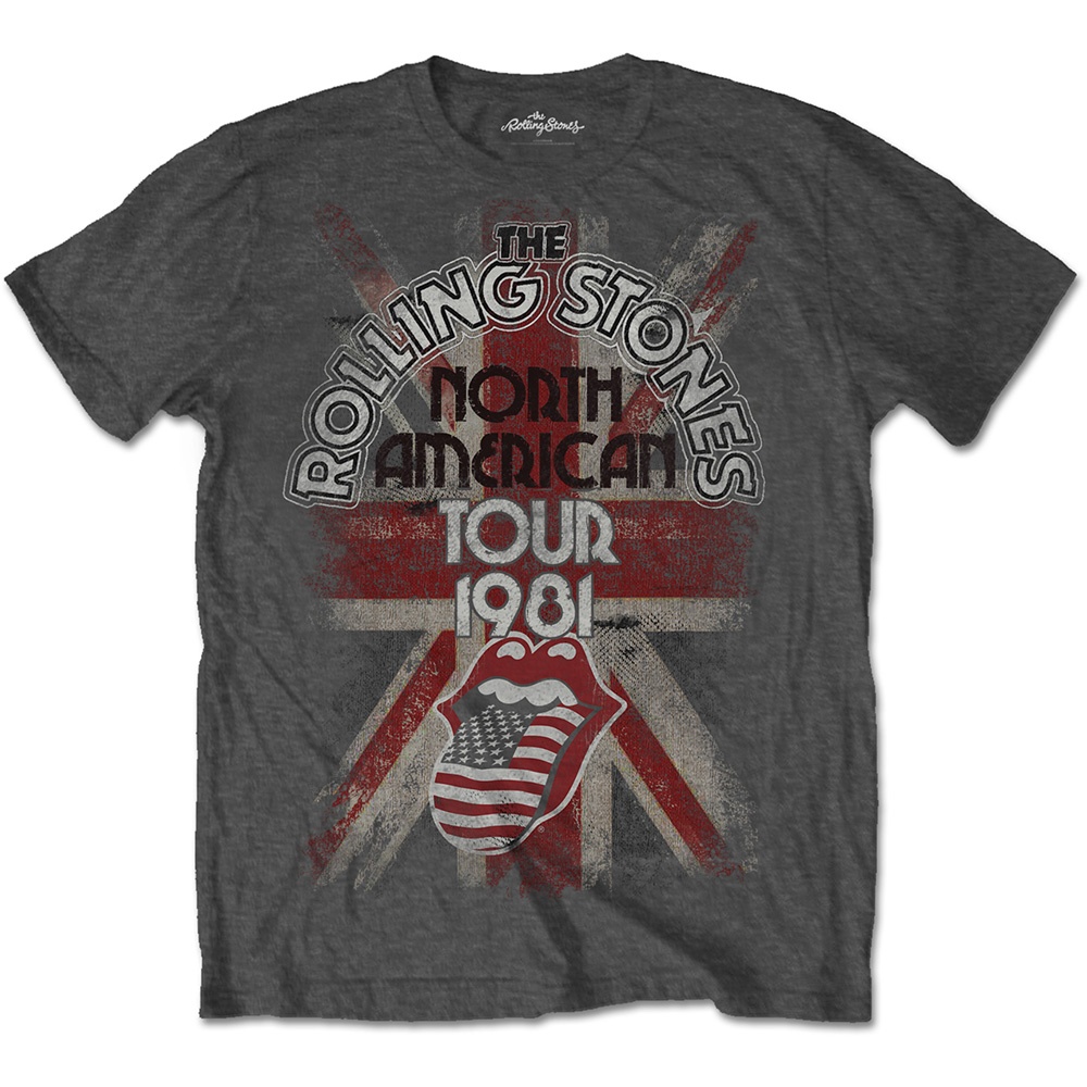 The Rolling Stones Unisex T-Shirt: North American Tour 1981 (Medium)
