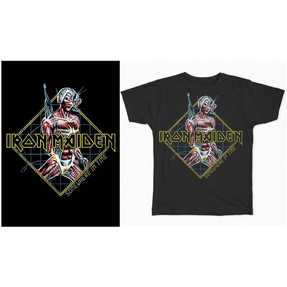Iron Maiden Unisex T-Shirt: Somewhere in Time Diamond (Medium)