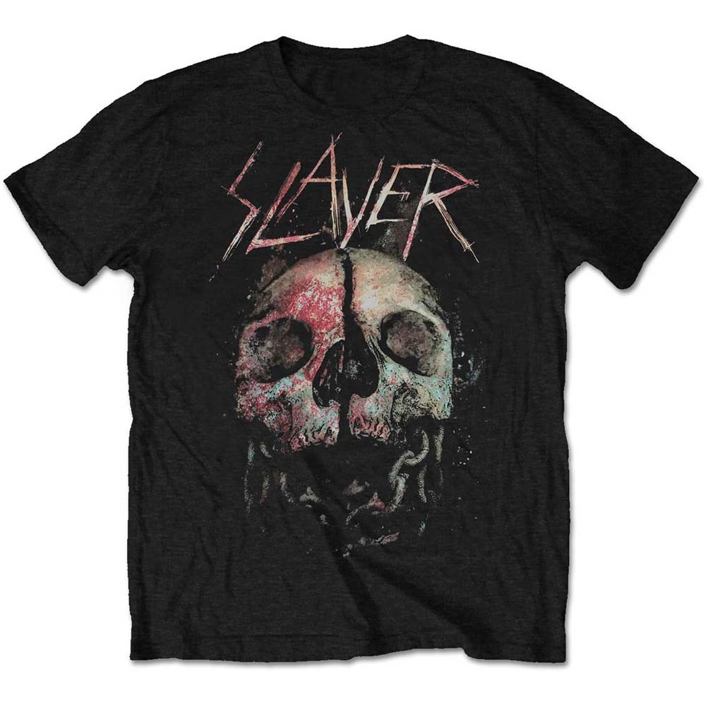 Slayer Unisex T-Shirt: Cleaved Skull (Medium)