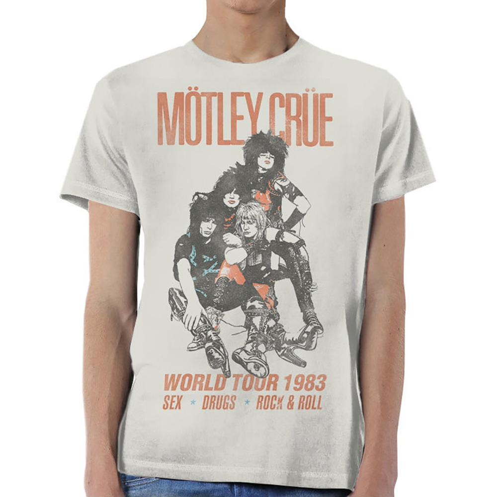 Motley Crue Unisex T-Shirt: World Tour Vintage (Large)