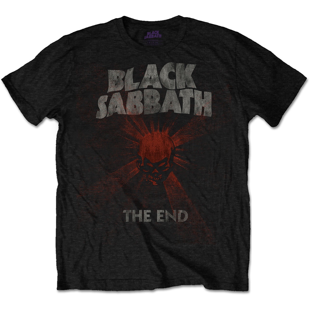 Black Sabbath Unisex T-Shirt: The End Skull Shine (Large)