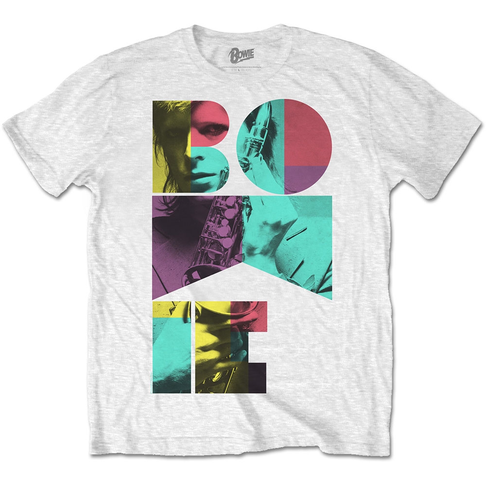 David Bowie Unisex T-Shirt: Colour Sax (Large)