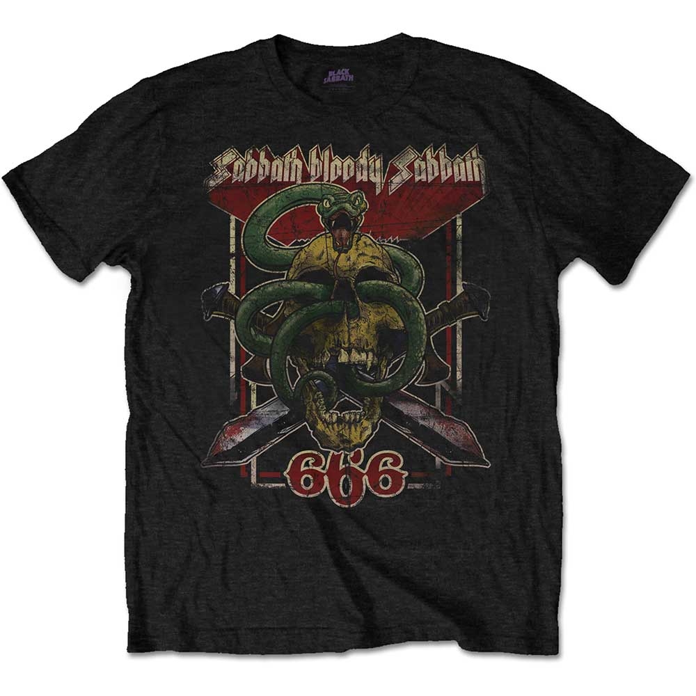 Black Sabbath Unisex T-Shirt: Bloody Sabbath 666 (Large)
