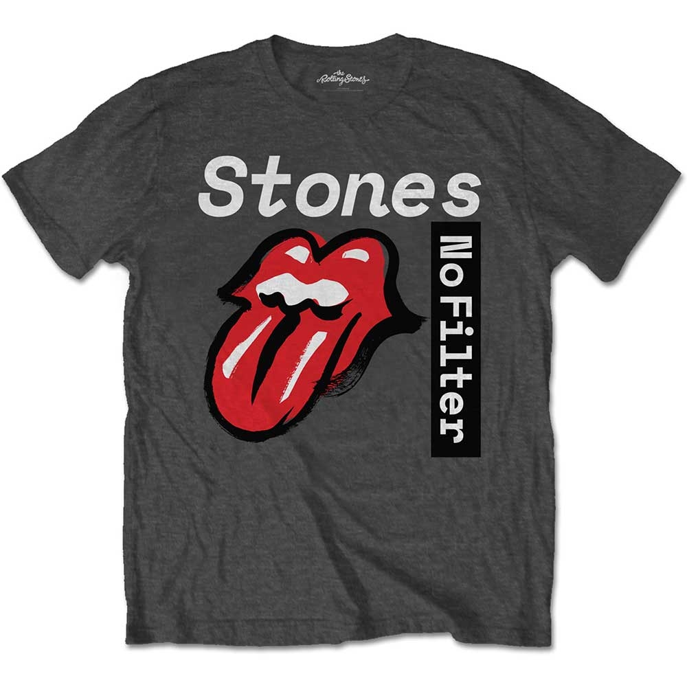 The Rolling Stones Unisex T-Shirt: No Filter Text (Large)