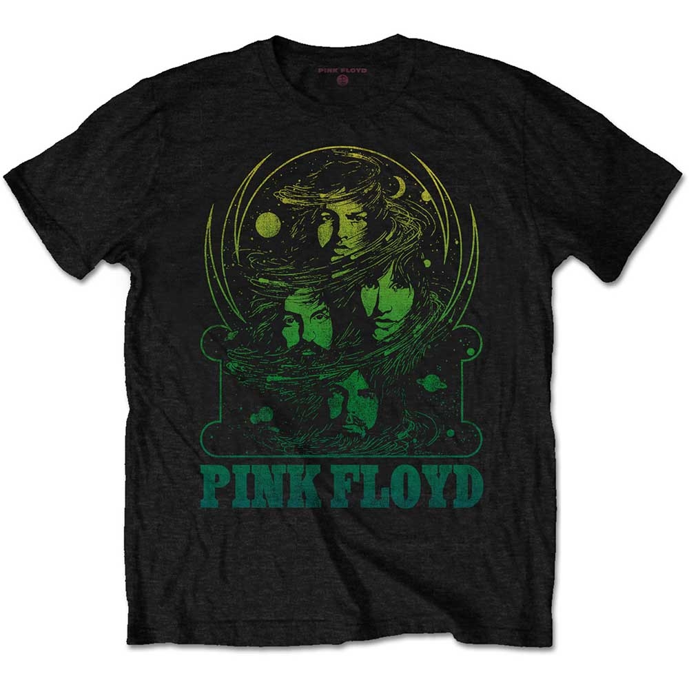 Pink Floyd Unisex T-Shirt: Green Swirl (Large)