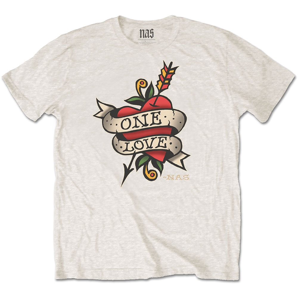 Nas Unisex T-Shirt: Love Tattoo (X-Large)
