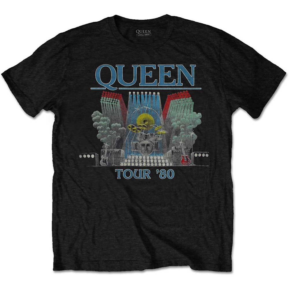 Queen Unisex T-Shirt: Tour '80 (XX-Large)