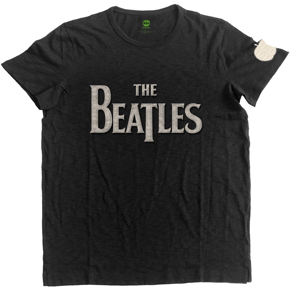 The Beatles Unisex Applique T-Shirt: Drop T Logo (Medium)