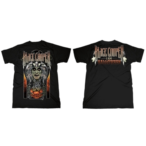 Alice Cooper Unisex T-Shirt: I am Halloween (Back Print) (Medium)