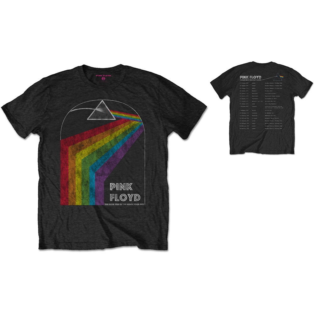 Pink Floyd Unisex T-Shirt: Dark Side of the Moon 1972 Tour (Back Print) (X-Large)