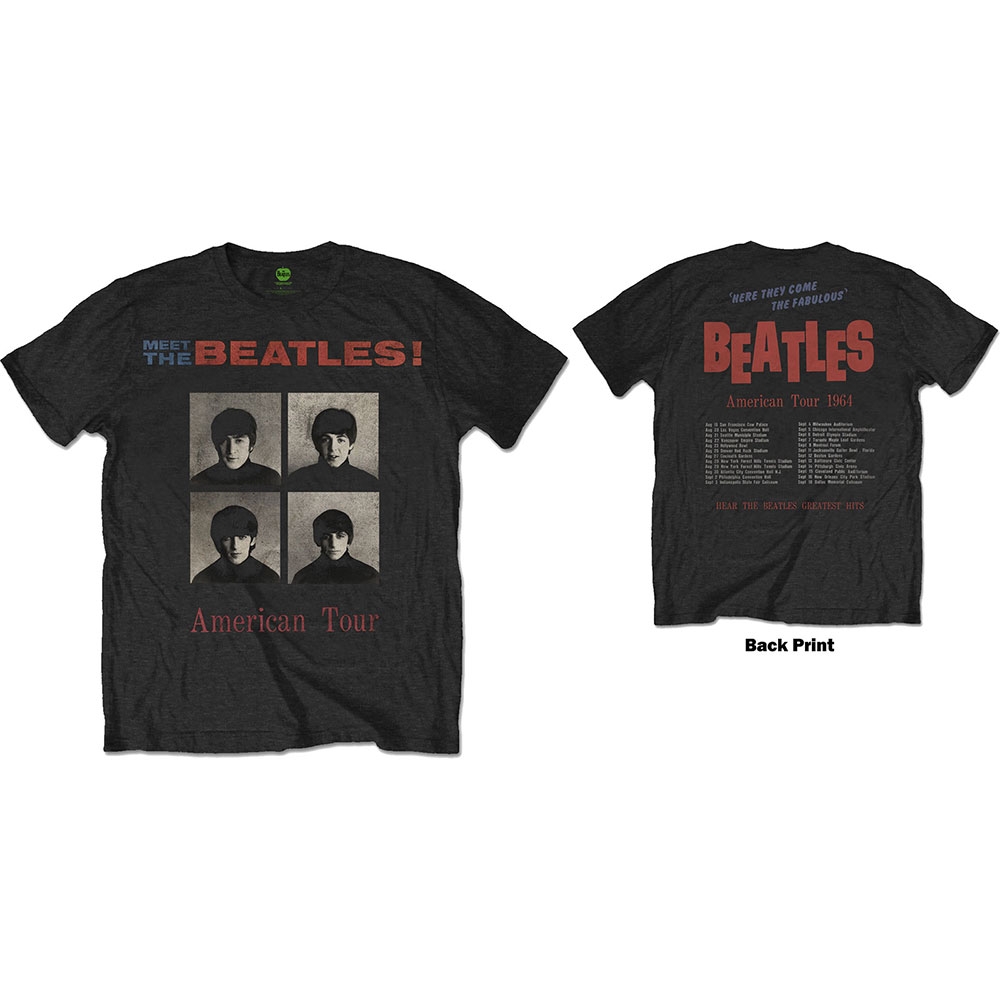 The Beatles Unisex T-Shirt: American Tour 1964 (Back Print) (XX-Large)