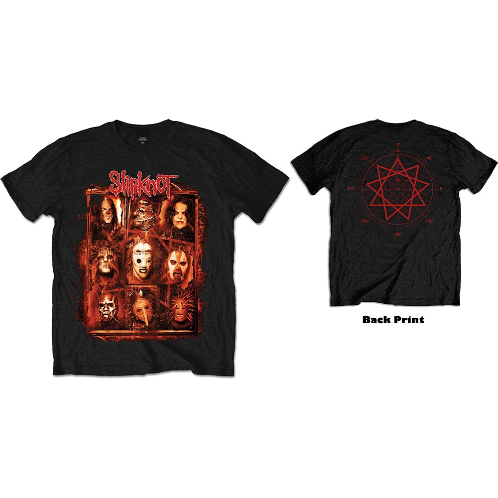 Slipknot Unisex T-Shirt: Rusty Face (Back Print) (Small)