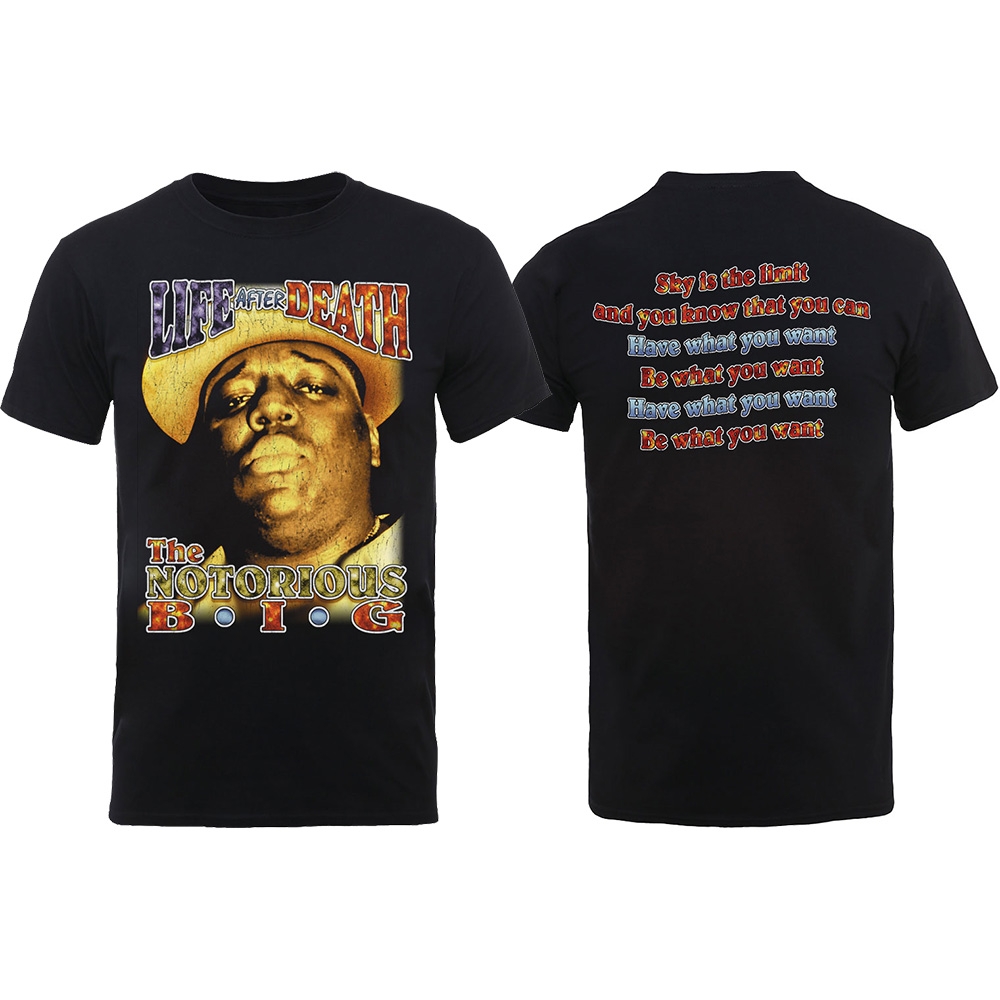 Biggie Smalls Unisex T-Shirt: Life After Death (Back Print) (Medium)