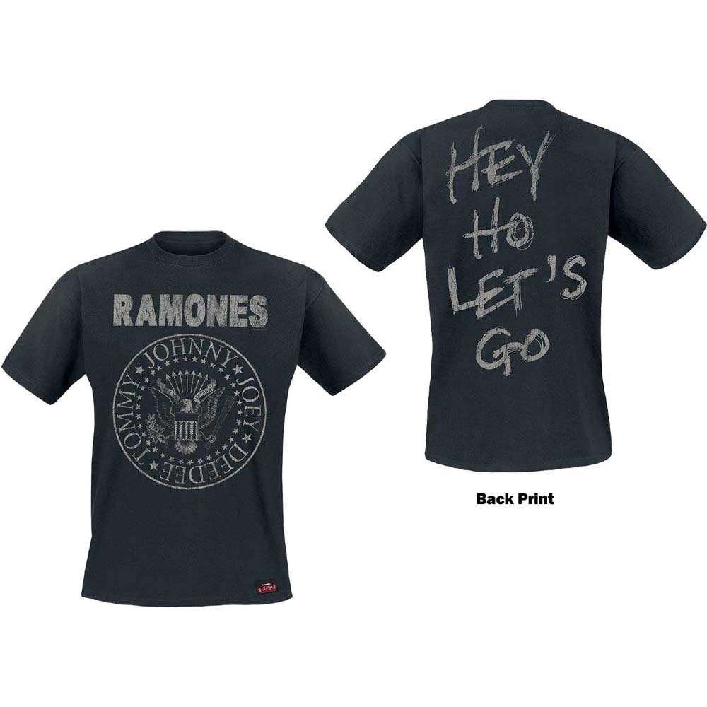 Ramones Unisex T-Shirt: Seal Hey Ho (Back Print) (X-Large)